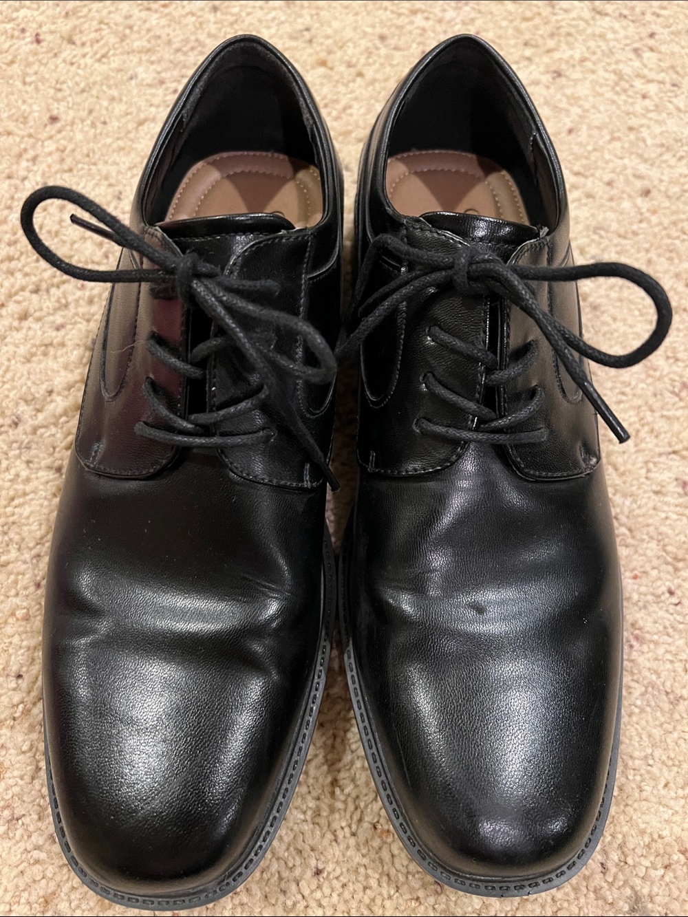 croft & barrow Black Leather Lace-Up Derby Shoes